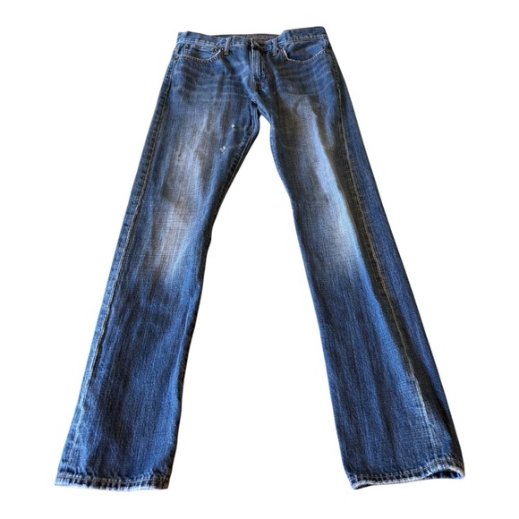 American Eagle Outfitters Jeans Mens 30x32 Blue Distressed Slim Fit Distressed - Picture 1 of 14